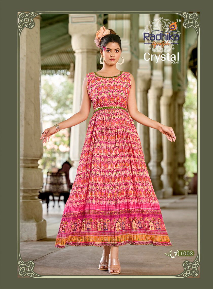 Crystal Vol 1 By Radhika Anarkali Kurtis Catalog